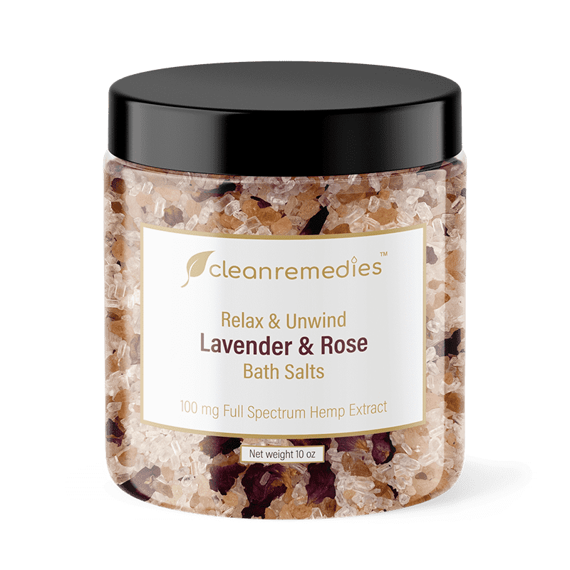 100 MG Lavender & Rose Bath Salts (Full Spectrum) Releaf Health Clinic